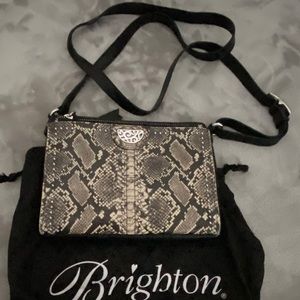 Brighton City Crossbody Organizer in Snakeskin